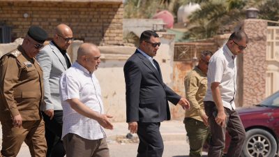 محافظ واسط يتفقد مراحل تنفيذ مشروع كورنيش قضاء الحي
