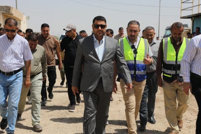 محافظ واسط يرسي حجر الأساس لمشاريع إنشاء عدد من الطرق في قضاء النعمانية