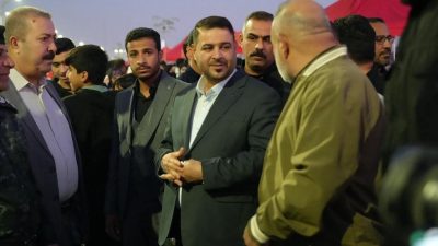 محافظ واسط يؤكد دعم الشباب المبدعين خلال بازار كورنيش قضاء الحي الأول