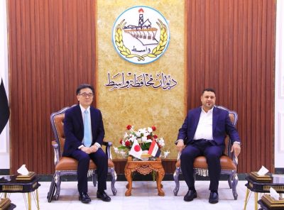 محافظ واسط يستقبل السفير الياباني لدى العراق خلال زيارة رسمية للمحافظة