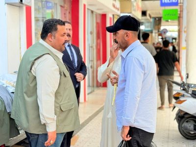 محافظ واسط الأستاذ علي حسن سليمون يجري جولة في أسواق وشوارع مدينة الكوت الجميلة، ويشارك المواطنين عن قرب أحاديثهم واحتياجاتهم ويطلع على أوضاعهم بشكل مباشر.