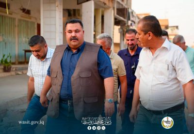 محافظ واسط يتابع ميدانيًا أعمال تطوير وتأهيل مدخل سوق أنوار الصدر.