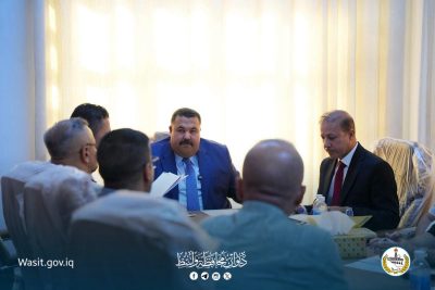 محافظ واسط يترأس اجتماع هيئة الإعمار والخدمات ويؤكد إطلاق حملة خدمية شاملة في قضاء الكوت.