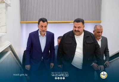 محافظ واسط يستقبل مستشار رئيس مجلس الوزراء لشؤون الإعمار والخدمات ويبحث سبل تسريع إنجاز المشاريع الخدمية