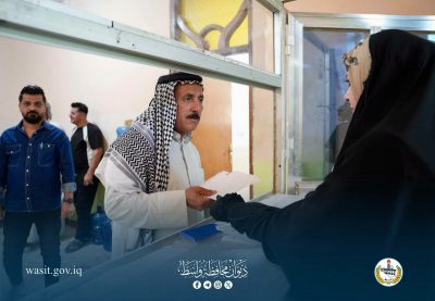 بتوجيه ومتابعة مستمرة من محافظ واسط.. كوادر سايلو الكوت تباشر بتوزيع مستحقات الفلاحين
