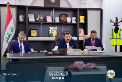 محافظ واسط يبحث الخدمات وملفات الأراضي في العزيزية