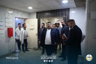 محافظ واسط يتفقد مستشفى العزيزية ويوجه بزيادة حصتها المالية
